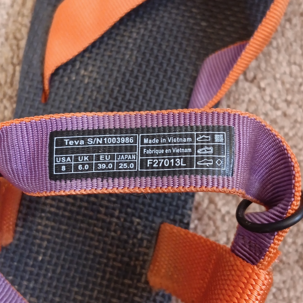 Teva Women's Sandals in Orange and Purple - Picture 5 of 5